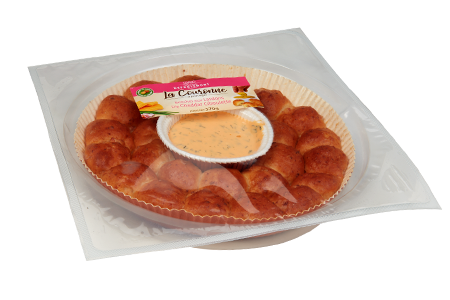 Brioche aux lardons, Dip cheddar ciboulette - Defroidmont Brioche aux lardons, Dip cheddar ciboulette - Defroidmont